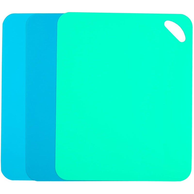 Carrollar Plastic Flexible Cutting Mats for Kitchen, 3pcs Color Coded Chopping Board Set, Cutting Board Sheet for Kitchen Cooking, Dishwasher Safe ï¼ˆ11.5x9"ï¼‰ - Image 1