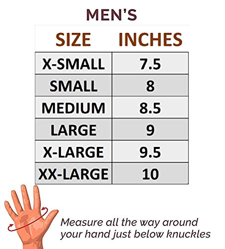 Riparo Genuine Leather Reverse Stitched Full-Finger Driving Gloves (Medium, Black/Red Thread) - Image 3