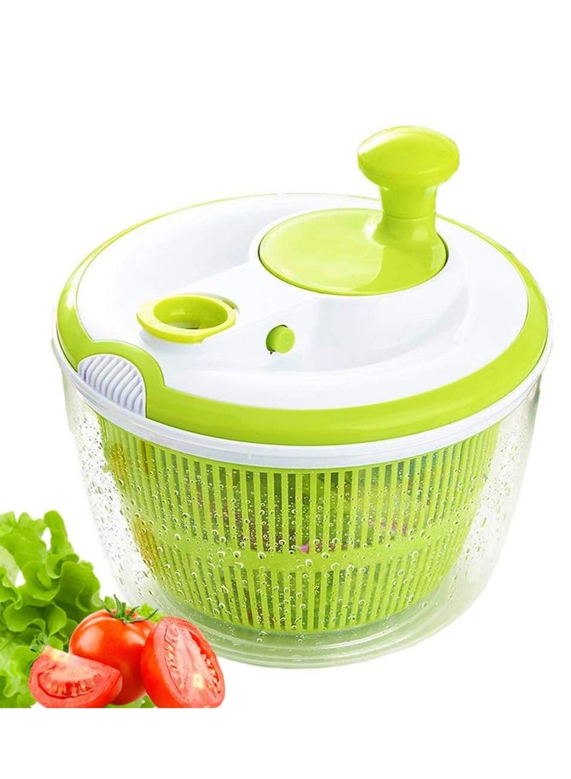 JAJEEK Salad Spinner Large 4.26L Capacity with Clear Serving Bowl, Colander Basket, Smart-Lock Lid, Easy Drain System, Non-Slip Base – Washes, Dries & Dresses Lettuce, Herbs, Vegetables & Fruits  - Image 1