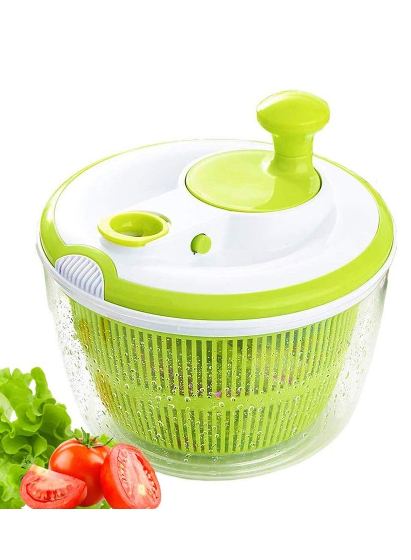 JAJEEK Salad Spinner Large 4.26L Capacity with Clear Serving Bowl, Colander Basket, Smart-Lock Lid, Easy Drain System, Non-Slip Base – Washes, Dries & Dresses Lettuce, Herbs, Vegetables & Fruits  - Image 2