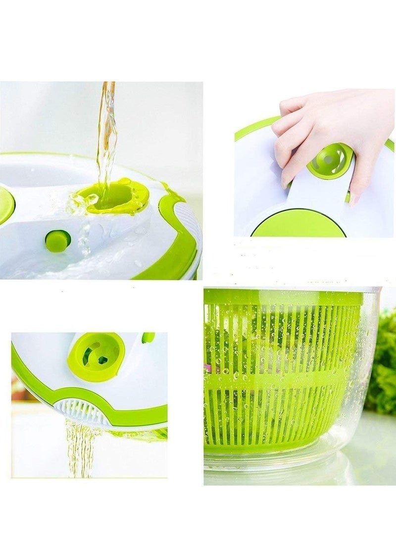 JAJEEK Salad Spinner Large 4.26L Capacity with Clear Serving Bowl, Colander Basket, Smart-Lock Lid, Easy Drain System, Non-Slip Base – Washes, Dries & Dresses Lettuce, Herbs, Vegetables & Fruits  - Image 5