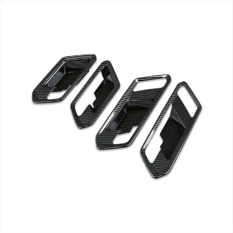 Beautost Fit for Chevrolet Chevy New Colorado Z71Trail BossLTWT 2024 2025 2026 Interior Door Handle Bowl Panel Cover Trims Carbon Fiber Black - Image 2