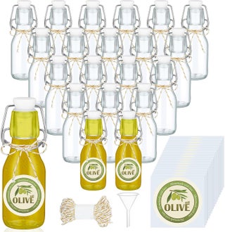 Queekay 20 Pack 4oz Mini Swing Top Glass Bottles for Vanilla Extract Homemade Olive Oil Bottles with Lids Airtight Cap Lids Labels for Wedding Baby Shower Favors 4oz - pzsku/ZB0FB8ACDF8234C2FD2ACZ/45/1747233798/a845663c-afc5-4f14-868e-f919514f8896