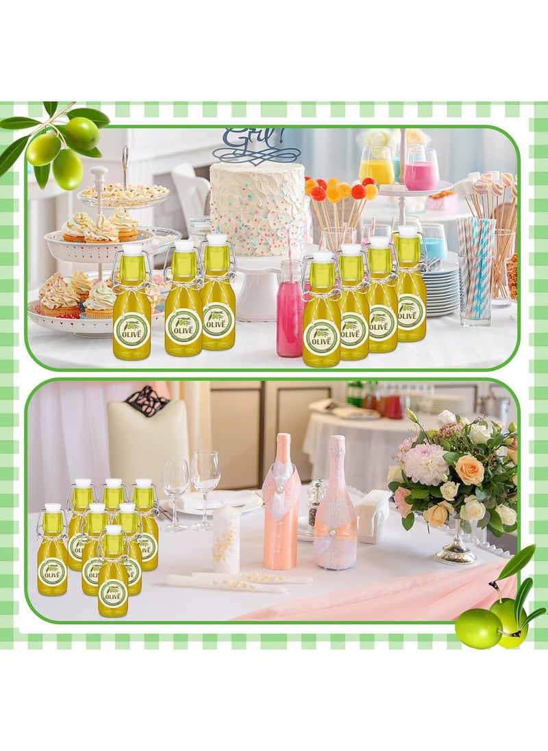 Queekay Queekay 20 Pack 4oz Mini Swing Top Glass Bottles for Vanilla Extract Homemade Olive Oil Bottles with Lids Airtight Cap Lids Labels for Wedding Baby Shower Favors 4oz  - Image 5