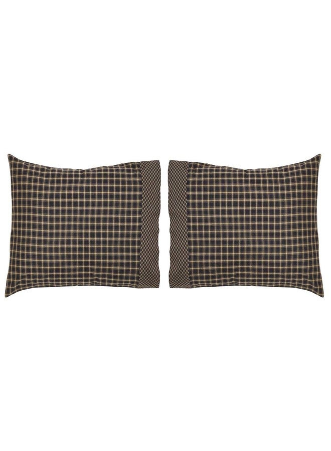 في أتش سي براندز ماركة VHC، بيكهام، قطن، 21×30، غطاء وسادة قياسي، طقم من قطعتين، أسود - Image 4