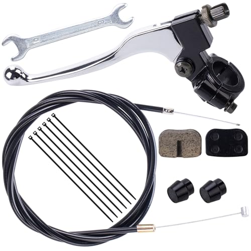MRELC Left Brake Clutch Lever 155cm Cable with Brake Pads fit for Coleman CT100U CC100X 98cc 100cc 3HP Baja Doodle Bug DB30 Motovox MBX10 MBX11 Monster Moto Powersport Mini Bike Parts - Image 1