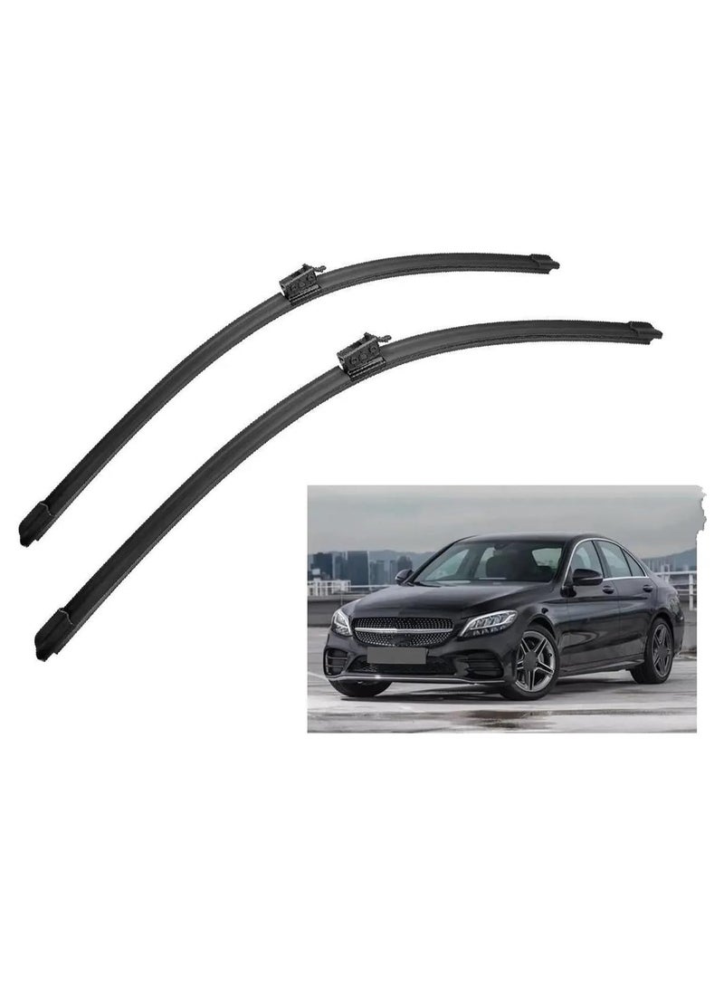 Elshafey Car Wiper Front Wiper Blades Compatible with Mercedes-Benz C-Class W205 2015-2023 Windshield Windscreen Window Rain Brush 22"+22" - Image 1