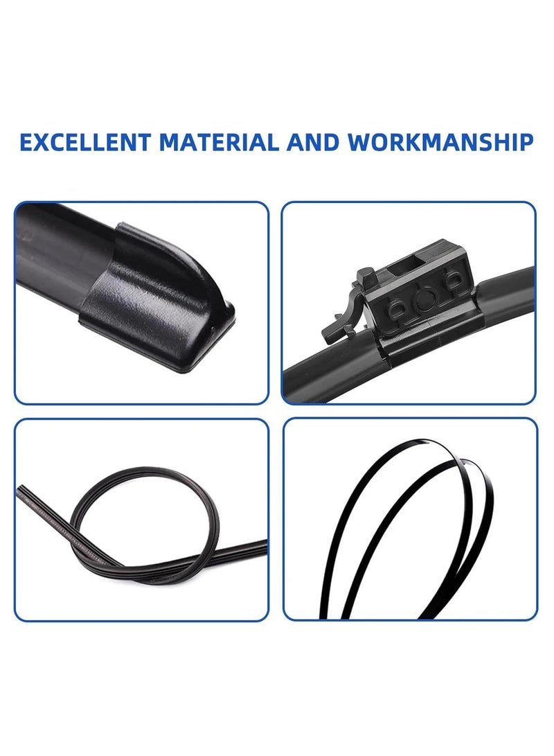 Elshafey Car Wiper Front Wiper Blades Compatible with Mercedes-Benz C-Class W205 2015-2023 Windshield Windscreen Window Rain Brush 22"+22" - Image 4