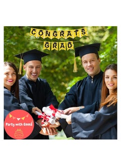 Party with Emma DIY Graduation Linen Party Banner Plain Triangle Decoration  - Image 3