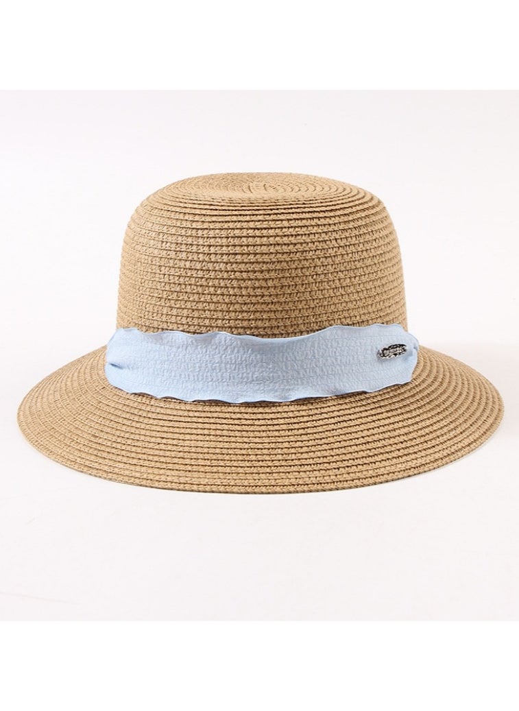 KUYING - New Shangcao Weaving Breathable Ribbon Beach Travel Hat - Image 1