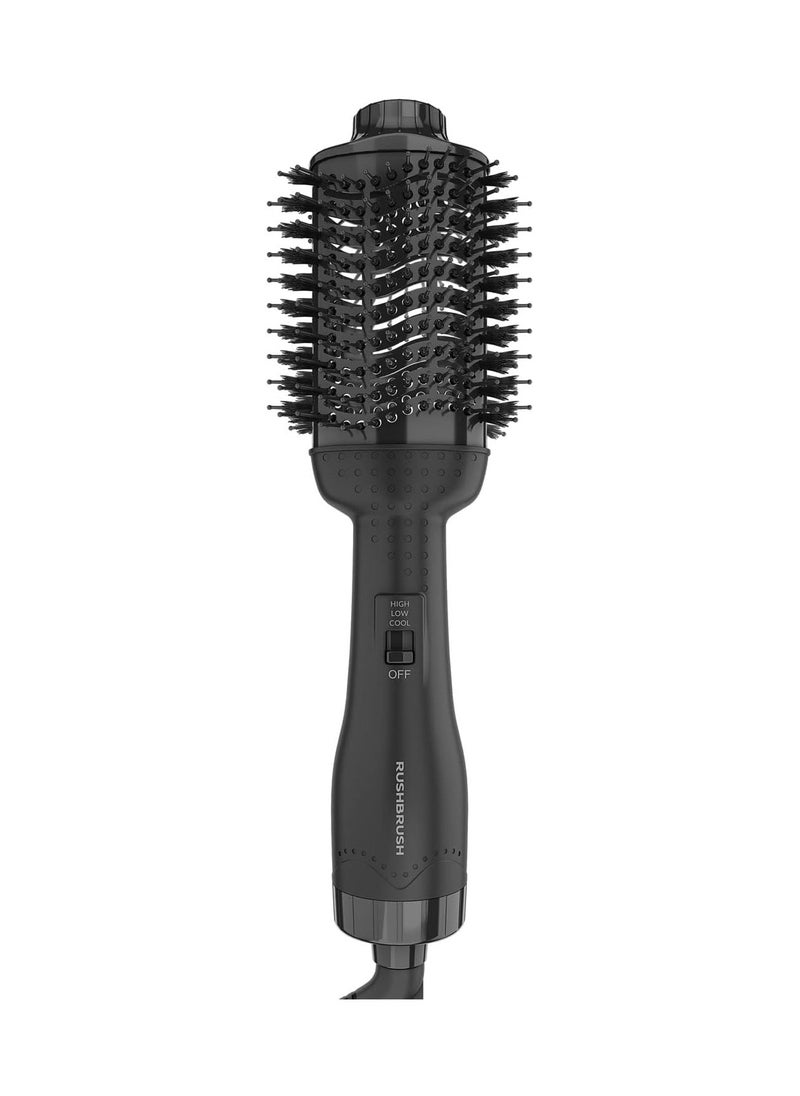 Rush Brush V2 Pro Black Ion Technology Wide Oval Design 19cm 1300W 3Heat/Speed