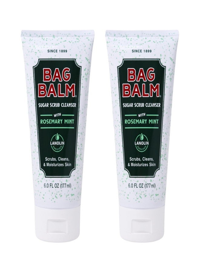 Bag Balm منظف رغوي مقشر بالسكر من باغ بالمر مع إكليل الجبل والنعناع | عبوة من 2 - Image 1