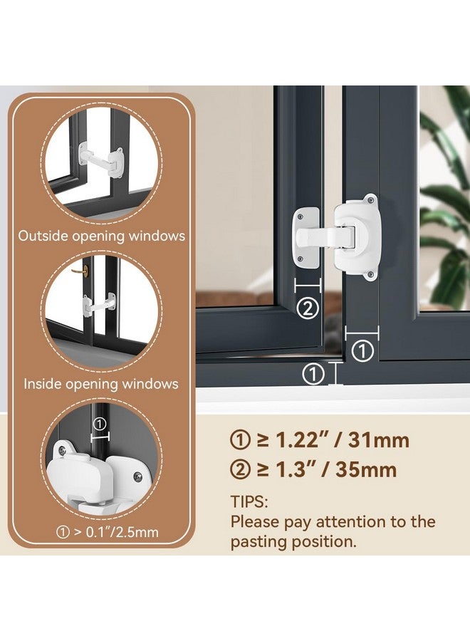 EUDEMON 1 Packing Updated Baby Window Safety Lock, Childproof Window Restrictor for UPVC, Adjustable Winodw Guard for Wooden, Metal Frames (Grey) - Image 3