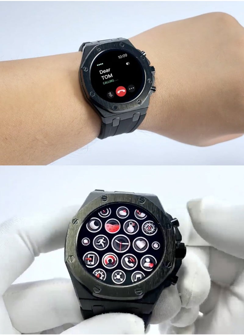 Haino Teko - Haino Teko Germany RW38 Smart Watch With Full Screen Round Display and Wireless Charger For Men Silver - Image 1