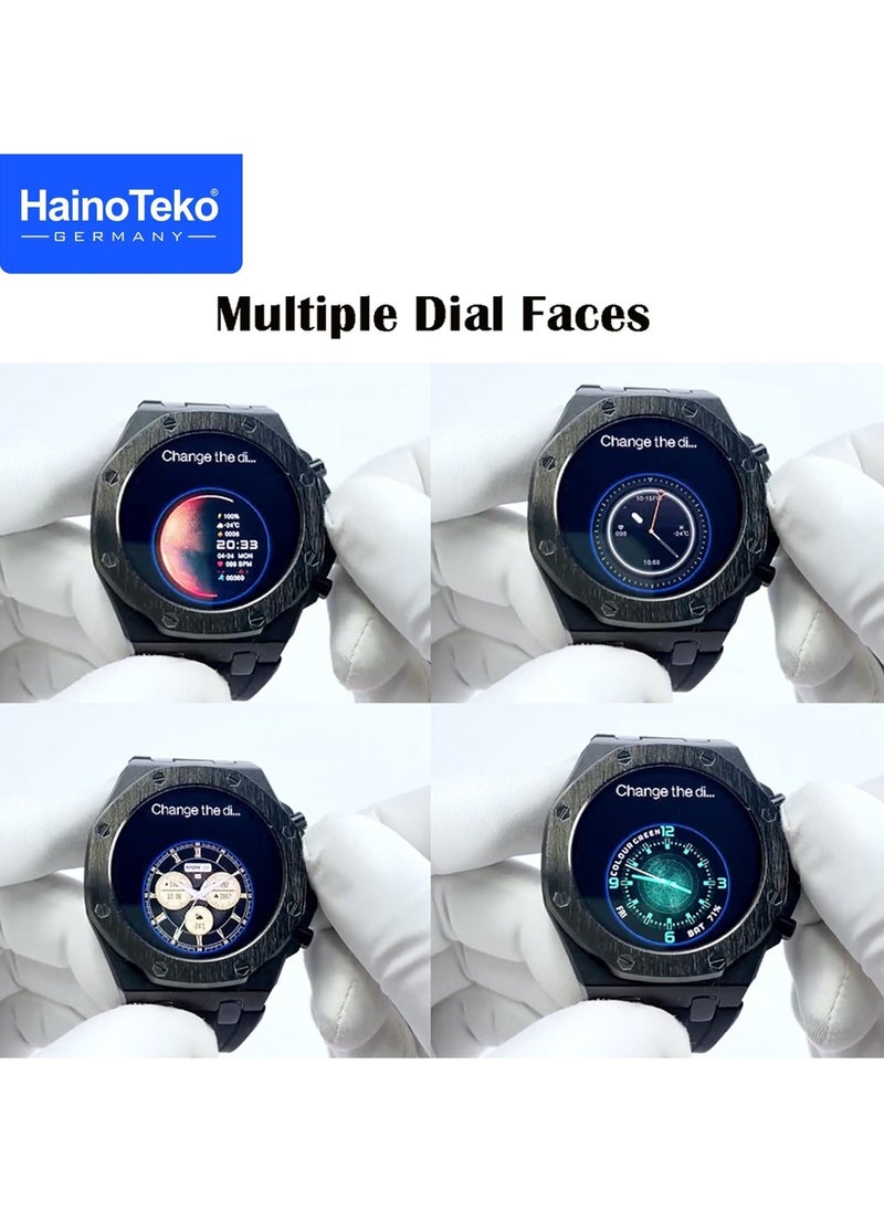 Haino Teko - Haino Teko Germany RW38 Smart Watch With Full Screen Round Display and Wireless Charger For Men Silver - Image 1