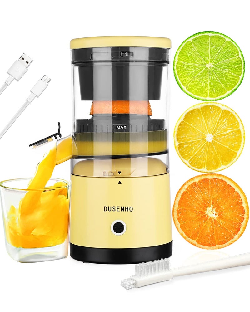 Citrus Juicer Machines Rechargeable Portable Juicer with USB and Cleaning Brush for Orange Lemon Grapefruit