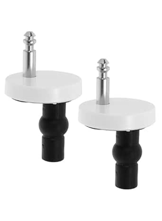 Universal Toilet Seat Hinge Fixings Replacement Parts 304 Stainless Steel Screws ABS Base - Image 1