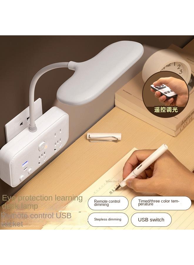 Bluejw Multi-functional Desk Lamp With USB Socket Dormitory Bedroom Soft Light Eye Protection Remote Control Reading Lamp Home Creative Night Light - Image 5