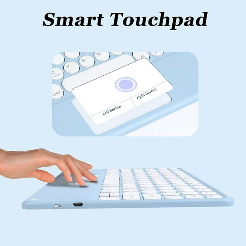 Bluetooth Keyboard: Ultra-slim Lightweight Design - Quiet Scissor Foot Construction Touchpad Keyboard for Tablets, Smartphones, PCs On-the-go Use - Image 2