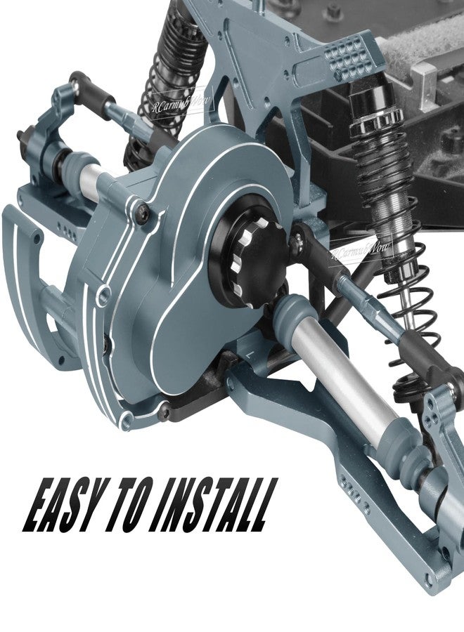مجموعة ترقيات كاملة لناقل الحركة RCarmubWow لسيارات التحكم عن بعد بمقياس 1/10 من طراز Slash 2WD (VXL)، وRustler 2WD (VXL)، وStampede 2WD (VXL)، وBandit 2WD (VXL)، علبة تروس من سبائك الألومنيوم، بديل للرقم 3695، تيتانيوم، تيتانيوم (مجموعة واحدة) - Image 3