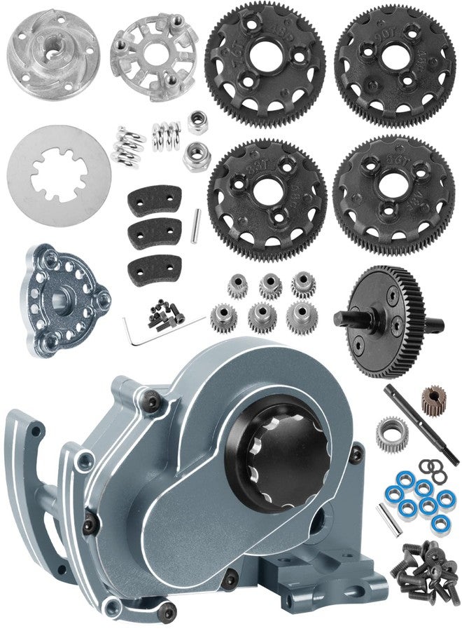 مجموعة ترقيات كاملة لناقل الحركة RCarmubWow لسيارات التحكم عن بعد بمقياس 1/10 من طراز Slash 2WD (VXL)، وRustler 2WD (VXL)، وStampede 2WD (VXL)، وBandit 2WD (VXL)، علبة تروس من سبائك الألومنيوم، بديل للرقم 3695، تيتانيوم، تيتانيوم (مجموعة واحدة) - Image 1