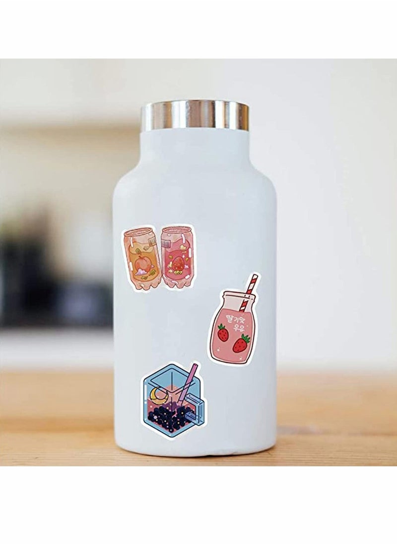 Excefore Cartoon Stickers, Cute Food Stickers for Water Bottles, 50 Pcs Waterproof Vinyl Sticker  - Image 2