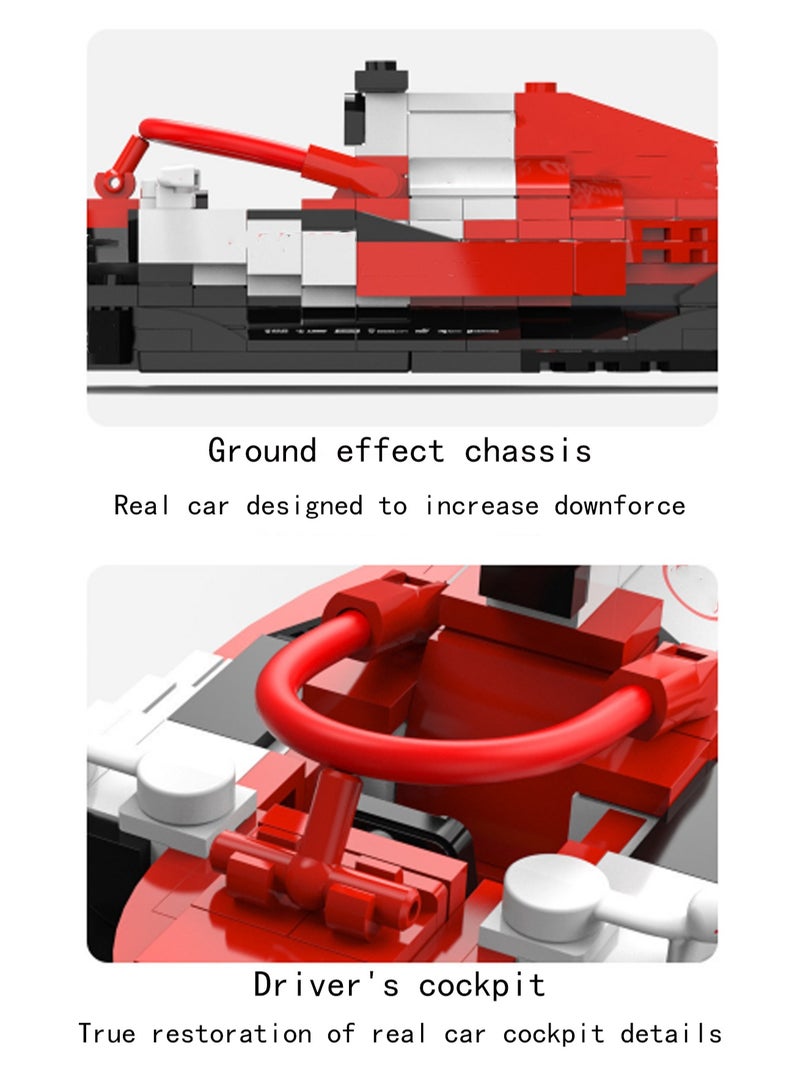 340pcs Red Racing Car 1:24 Model Set Building Blocks Creative Diy Simulation Collection Building Assembling Toys Children Adult Home Decoration - Image 4