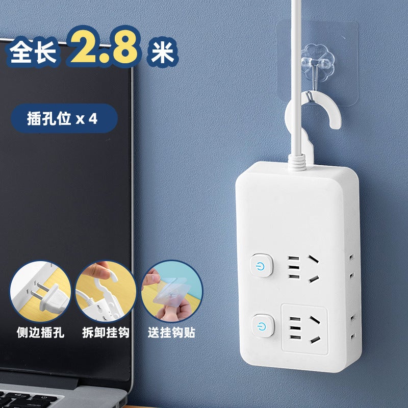 Smart Socket Usb Multi-Function Plug Independent Switch With Edge Plug Long Wire Wiring Board New National Standard Plug - Image 1