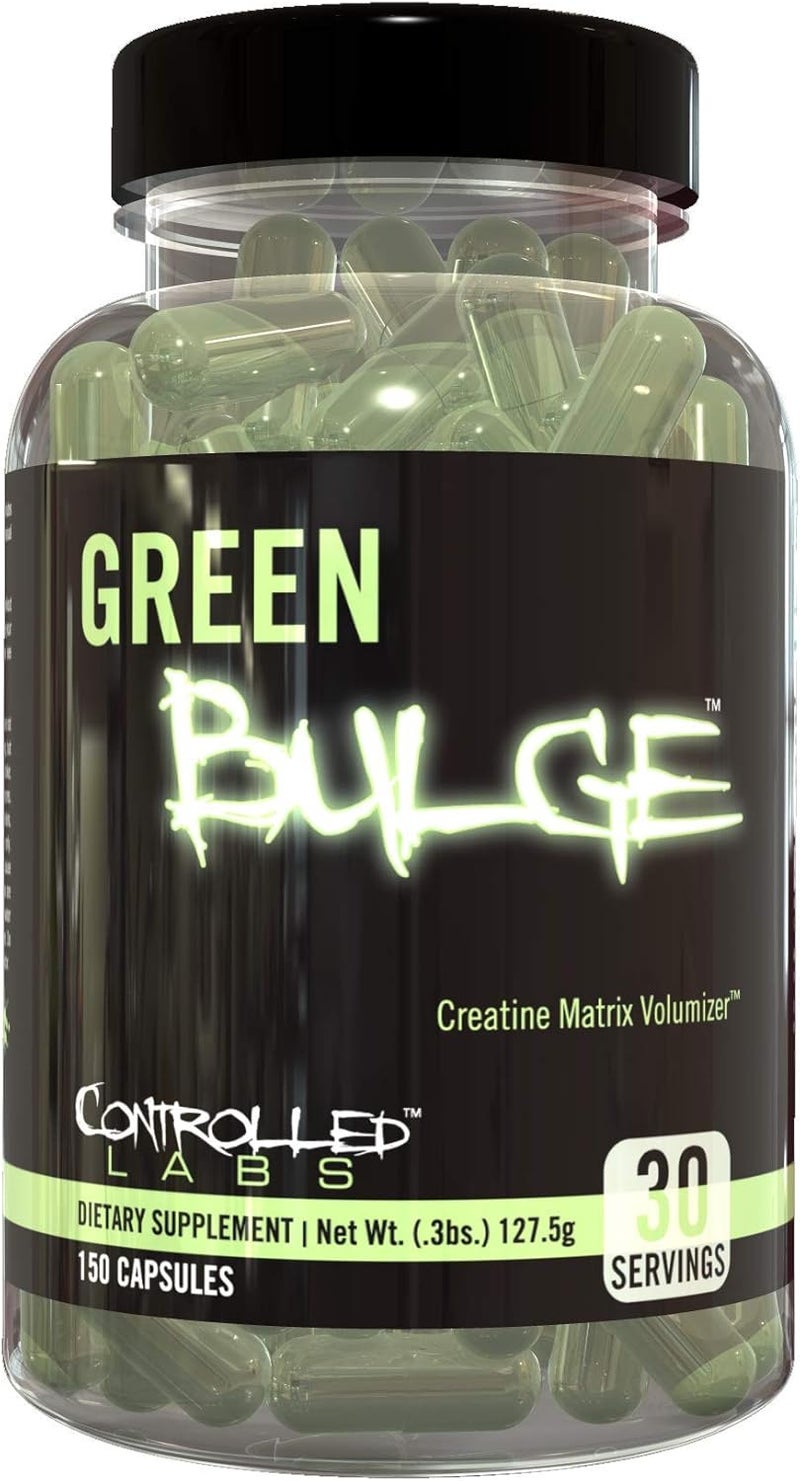 CONTROLLED LABS Green Bulge Supplement 30 Serv Advanced Creatine Matrix Volumizer Improve Strength Stamina Performance  Muscle Recovery Caffeine  Stimulant Free - Image 1