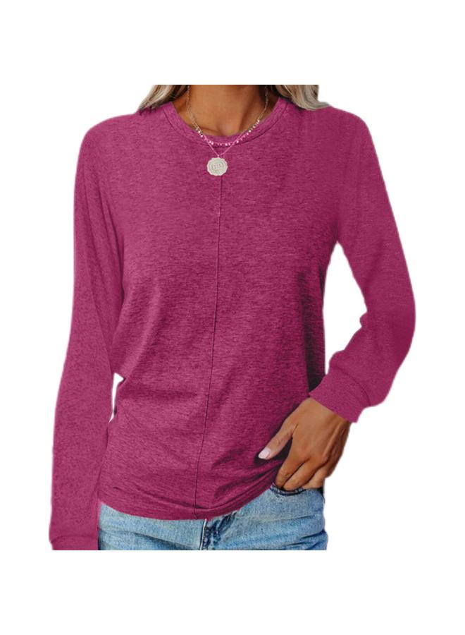Of European And American Women's Clothing Autumn And Winter New Long Sleeve Round Neck T-shirt Sweater Base Shirt