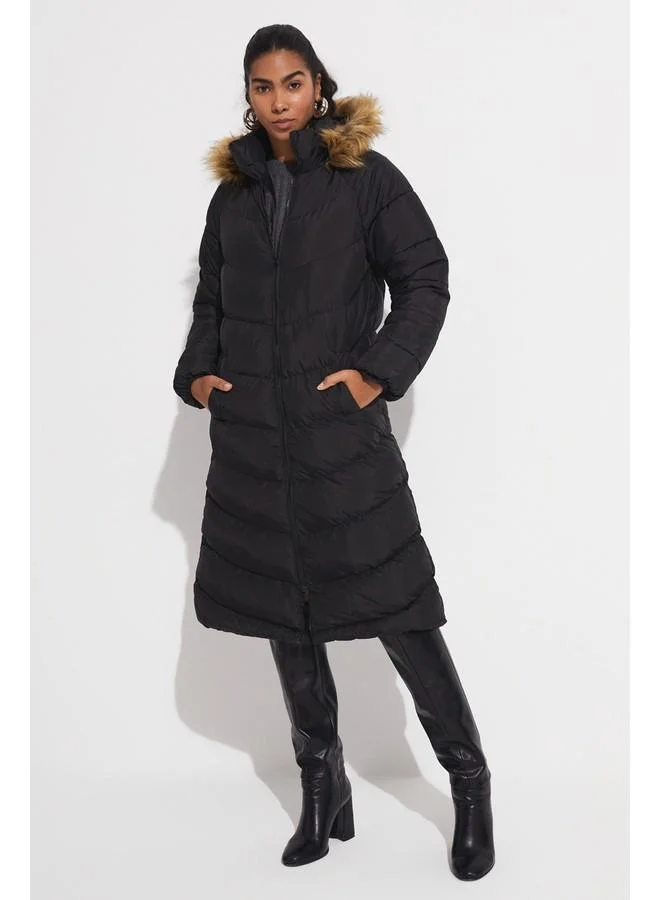 JUNE June Women Coat Black