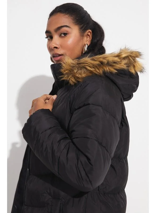 JUNE June Women Coat Black