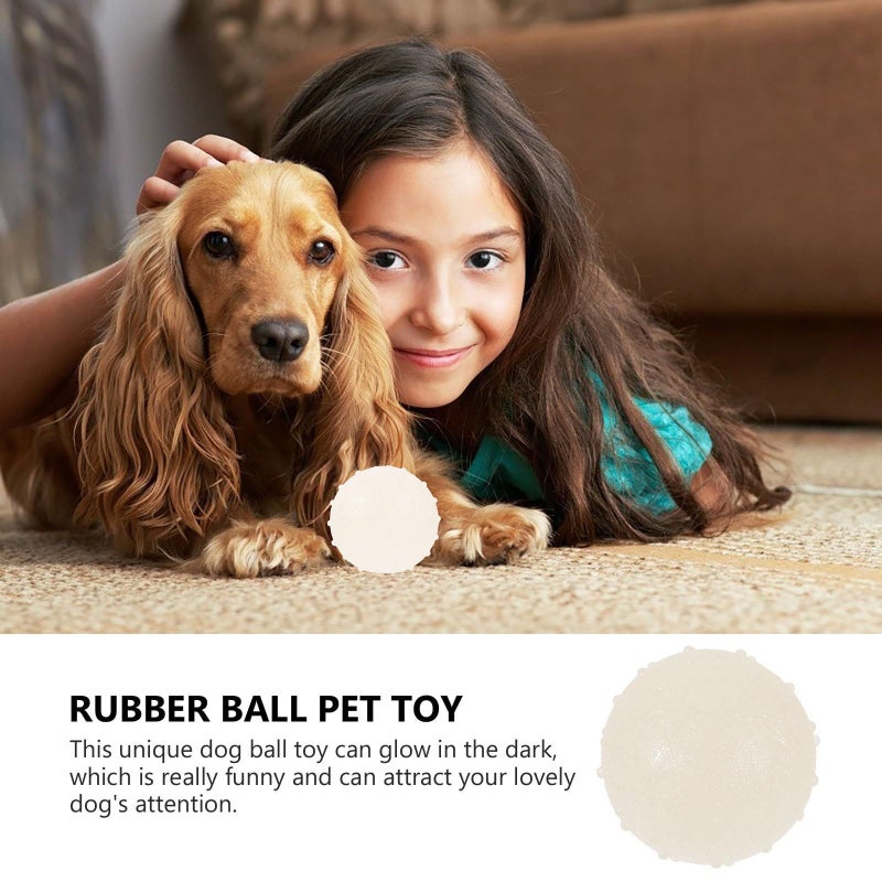 2 Pack Glow In The Dark Rubber Dog Balls 6.5cm For Aggressive Chewers - Image 4