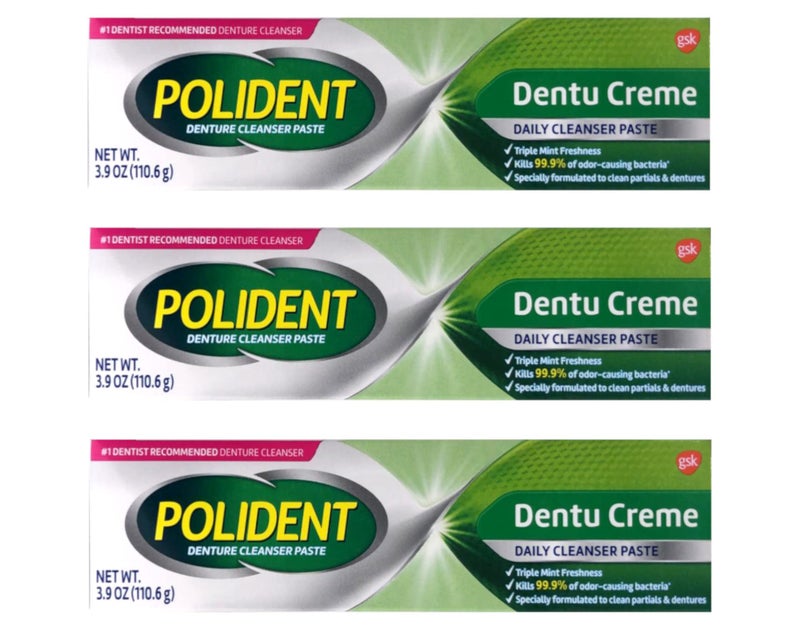 Polident DentuCreme 390 oz Pack of 3