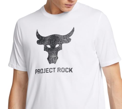 Under Armour Men's Project Rock Payoff Graphic Short Sleeve T Shirt, (100) White / / Black, Large - Image 4
