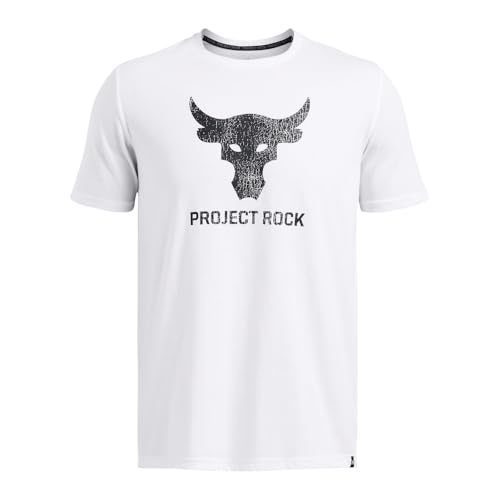 Under Armour Men's Project Rock Payoff Graphic Short Sleeve T Shirt, (100) White / / Black, Large - Image 2