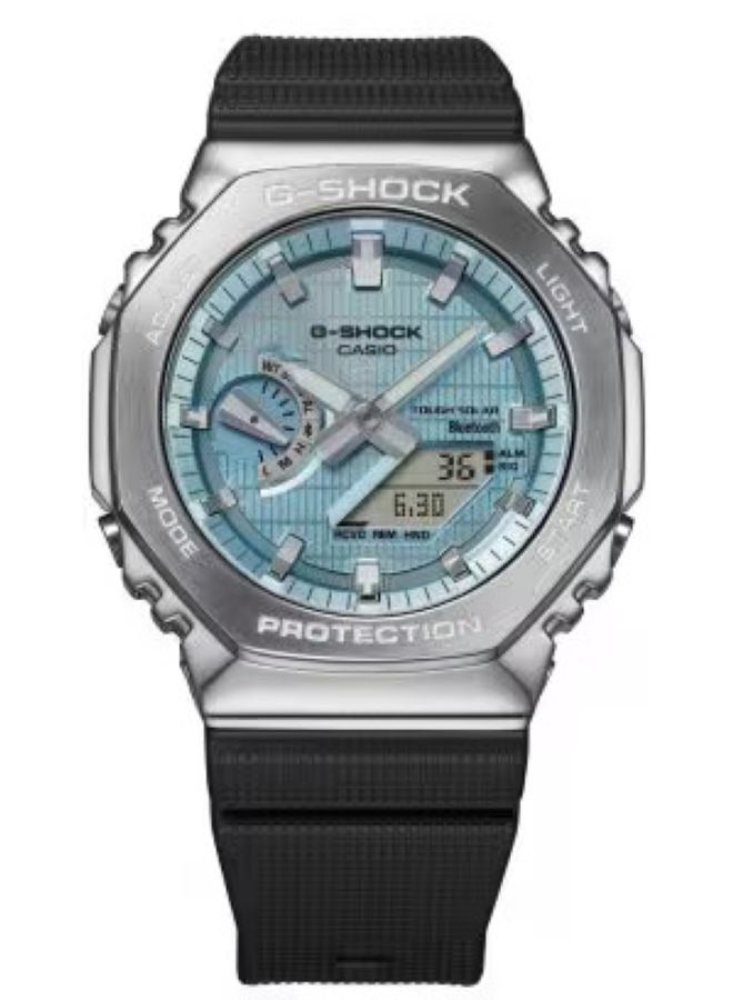 G-SHOCK Casio G-Shock GBM-2100A-1A2DR Men’s Watch – Metallic Blue Dial, Bluetooth Solar Powered, Carbon Core Guard, Shock Resistant, 200M Water Resistant, Analog-Digital Sport Watch - Image 1