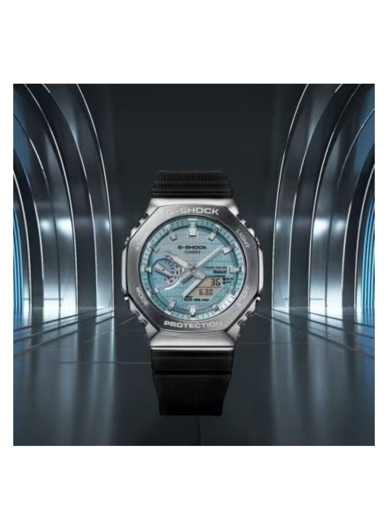 G-SHOCK Casio G-Shock GBM-2100A-1A2DR Men’s Watch – Metallic Blue Dial, Bluetooth Solar Powered, Carbon Core Guard, Shock Resistant, 200M Water Resistant, Analog-Digital Sport Watch - Image 4