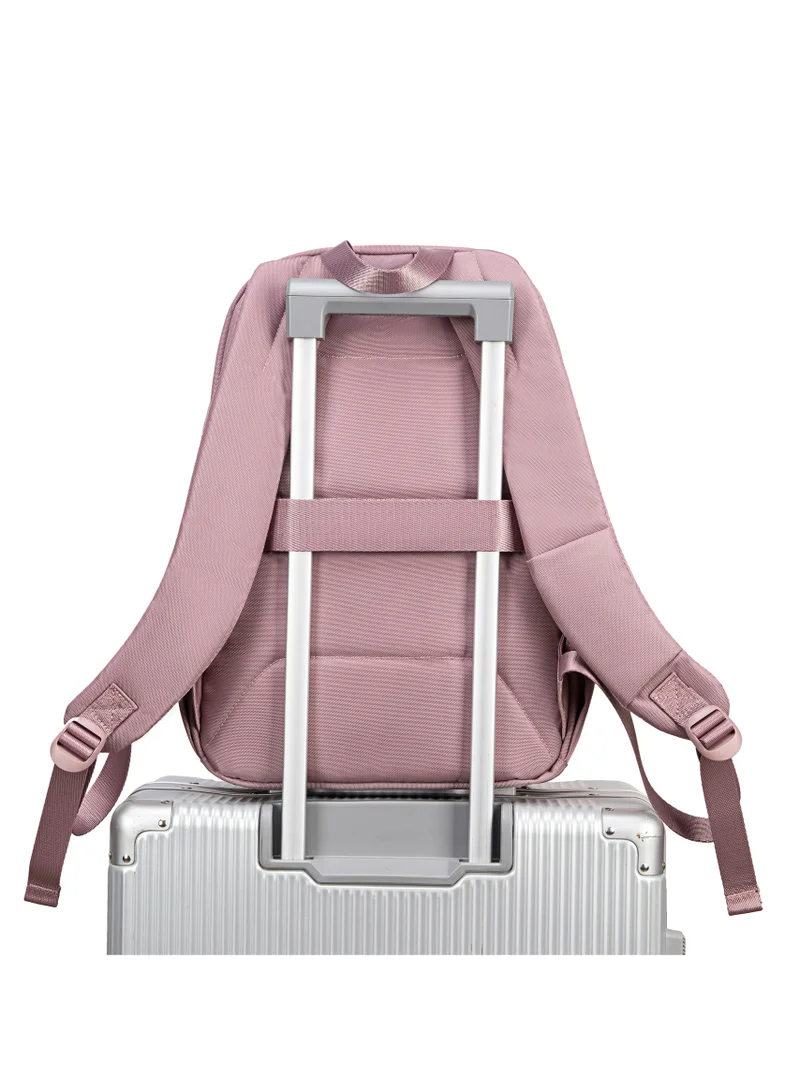 Chantria Pale Mauve Durable Premium Laptop Backpack Water-Resistant Multifunctional Anti-Theft Daypack for Casual/Travel/School/College, CB00648-Pale Mauve for Women | Best Price UAE
