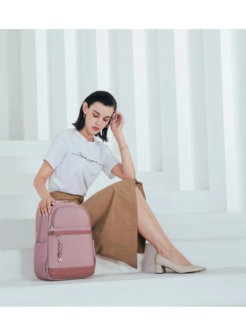 Chantria Pale Mauve Durable Premium Laptop Backpack Water-Resistant Multifunctional Anti-Theft Daypack for Casual/Travel/School/College, CB00648, Pale Mauve for Women | Best Price UAE