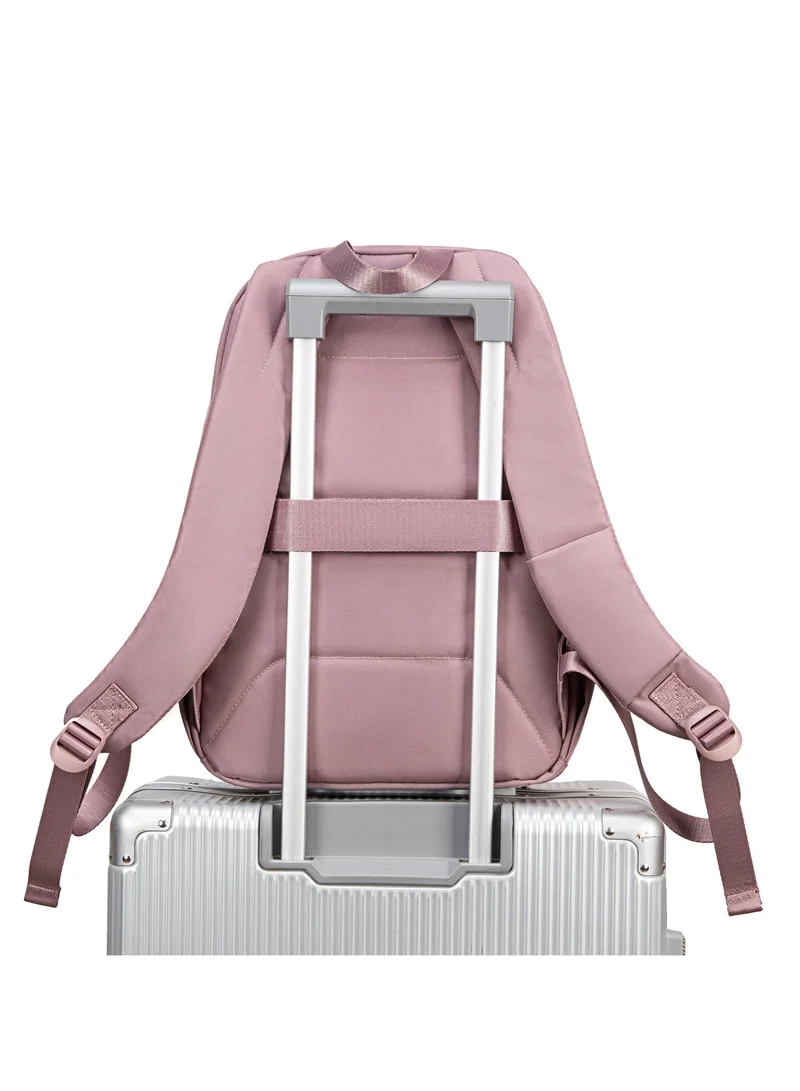 Chantria Pale Mauve Durable Premium Laptop Backpack Water-Resistant Multifunctional Anti-Theft Daypack for Casual/Travel/School/College, CB00648, Pale Mauve for Women | Best Price UAE