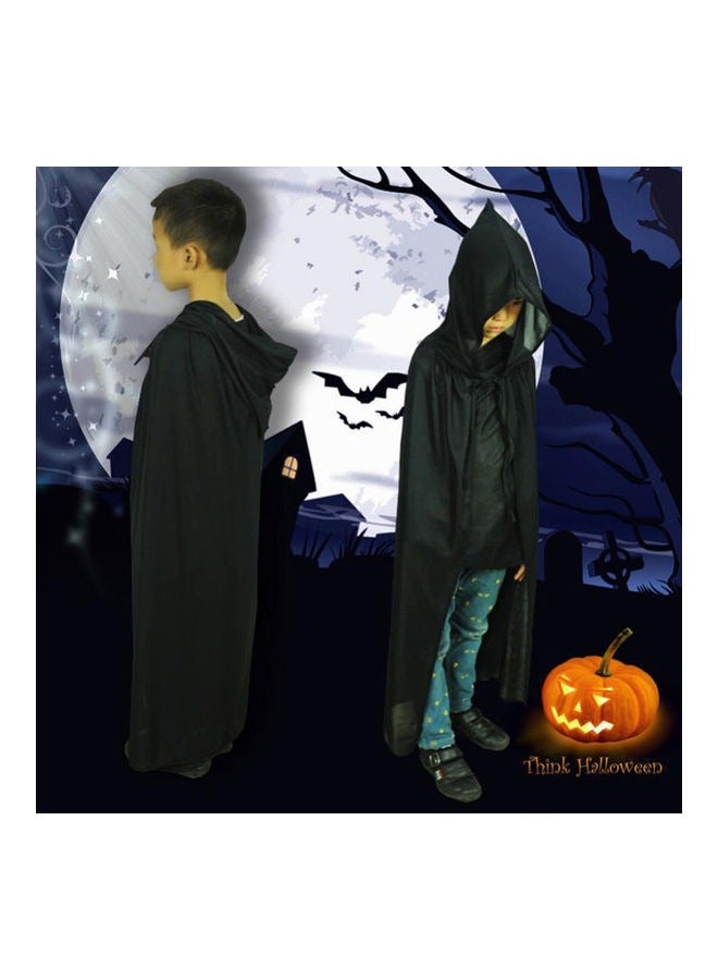 Brain Giggles BrainGiggles Unisex Black Death Hooded Cape Halloween Costume, Vampire, Carnival, and Theme Party Attire for Kids & Adults (Medium) - Image 5