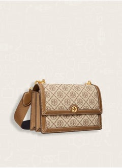 TB T Monogram Jacquard Small Shoulder Bag Brown Print