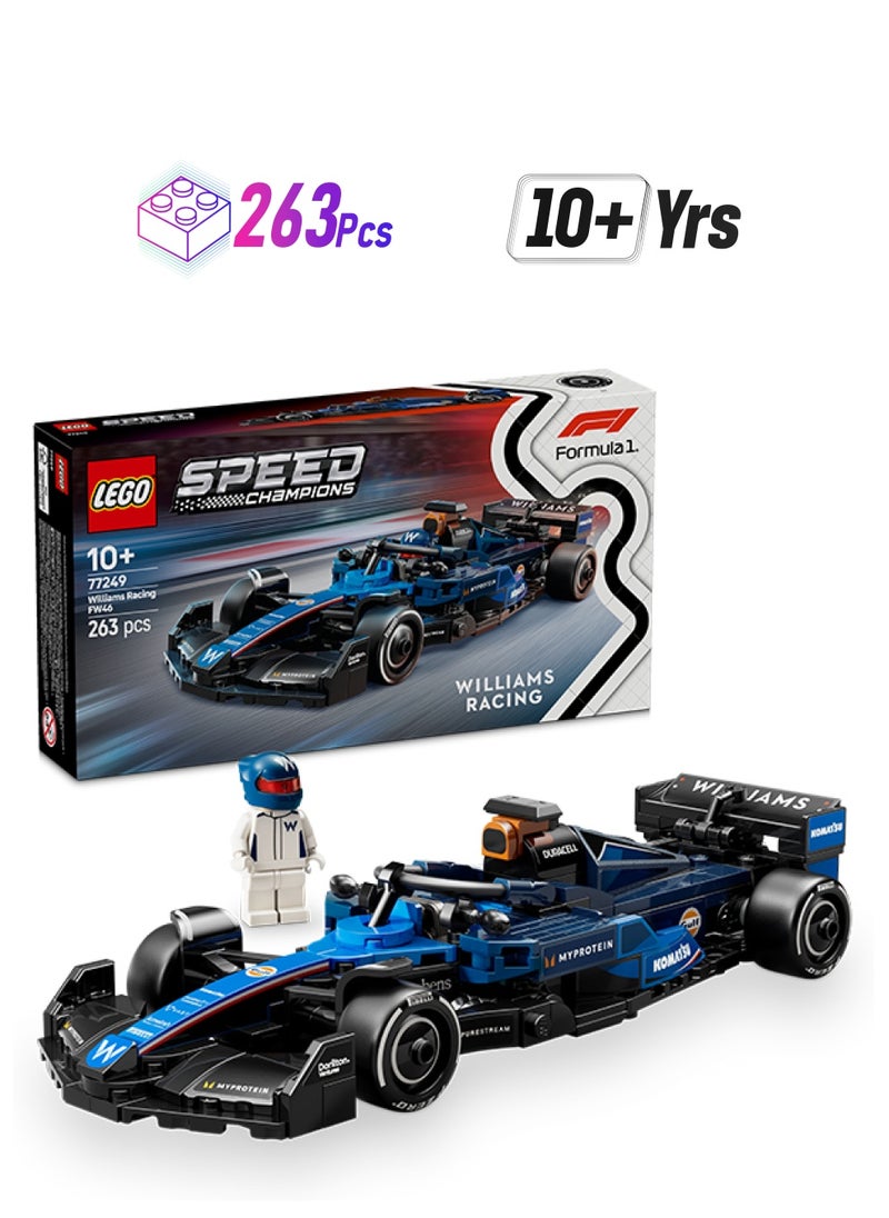 LEGO Speed Champions Williams Racing FW46 F1® Race Car Vehicle Set 77249 (263) Pieces  - Image 1