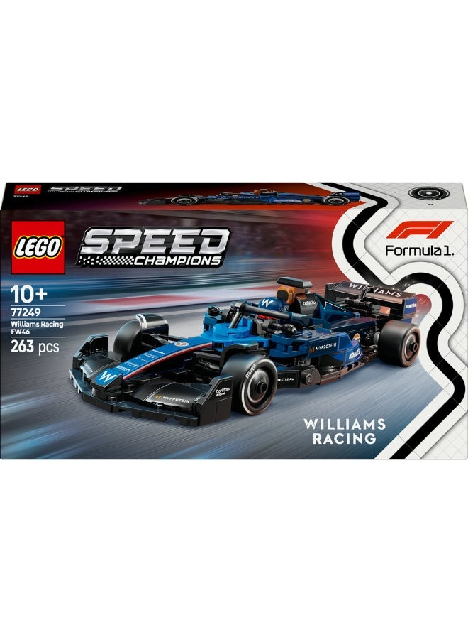 LEGO Speed Champions Williams Racing FW46 F1® Race Car Vehicle Set 77249 (263) Pieces  - Image 2