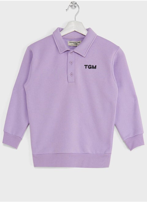 Kids Polo Sweatshirt