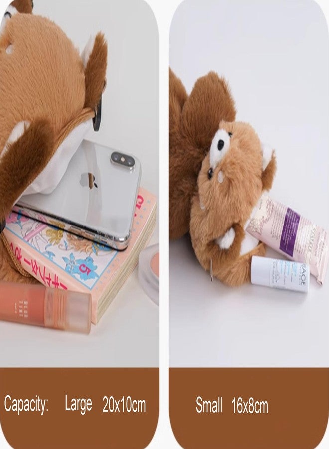 COSWHO Red Panda Hug Stuffed Backpack Cute Animal Plush Shoulder Bag (Large) - Image 4