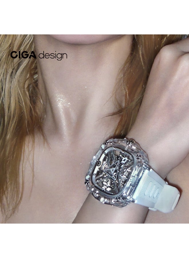 CIGA Design ساعة كوي من سيغا ديزاين وانغ ييهنغ بنفس الأسلوب، ساعة ميكانيكية رويجيا، ساعة عصرية مجوفة بالكامل، هدية يوم المرأة - Image 1
