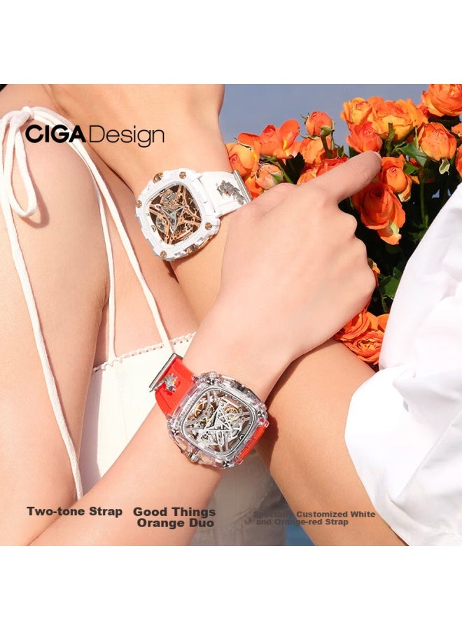 CIGA Design ساعة كوي من سيغا ديزاين وانغ ييهنغ بنفس الأسلوب، ساعة ميكانيكية رويجيا، ساعة عصرية مجوفة بالكامل، هدية يوم المرأة - Image 5