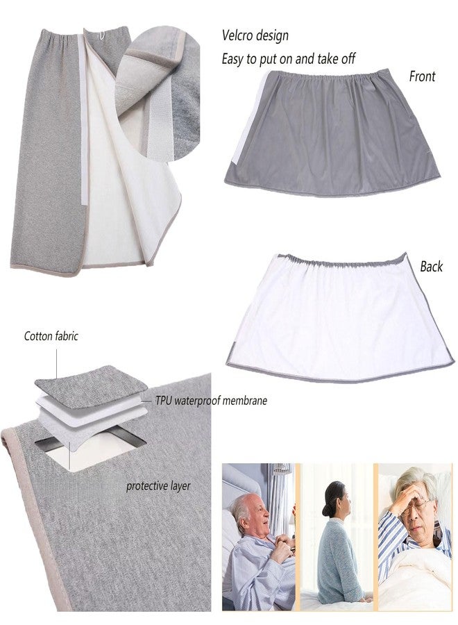 Yodilala Unisex Diaper Skirt, Leak-Proof Waterproof pad, Adjustable and Reusable, Suitable for bedridden Elderly, Menstruating Women, and Children with Urinary Incontinence(Grey,L - Image 5